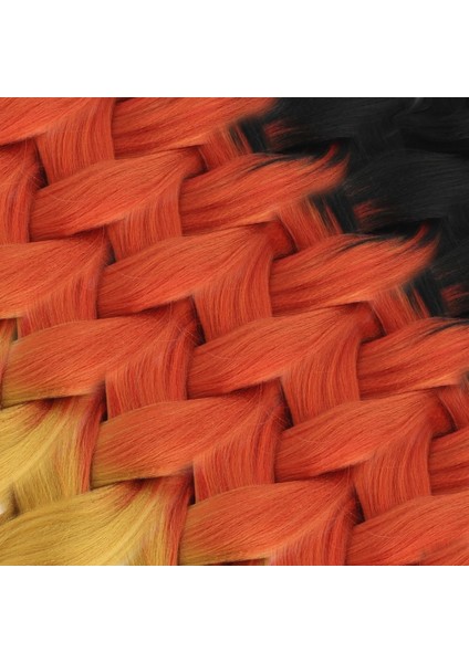 Afrika Örgüsü ve Rasta İçin Sentetik Ombreli Saç - Siyah - Bakır - Karamel fiyatları