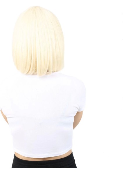 Küt Kahküllü Fiber Sentetik Peruk - Açık Platin fırsatları