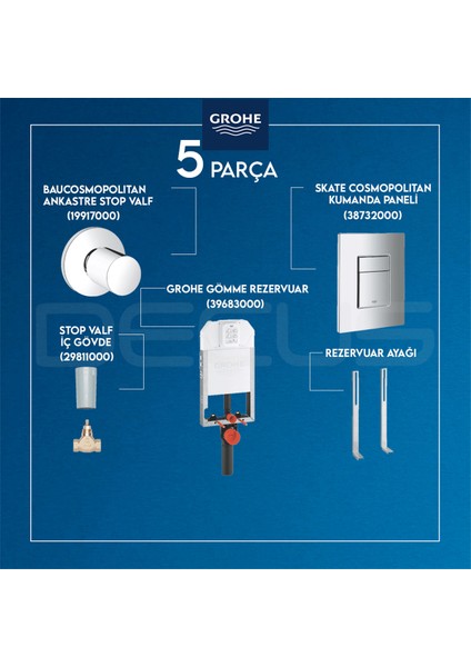 Uniset Gömme Rezervuar Seti 19917000 + 38732000 + 29811000 + 39683000
