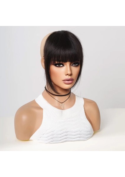 Yoğun Gerçek Saç Perçem - Siyah fiyatları