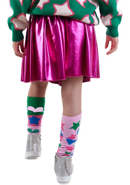 Yıldız Kalp Kız Çocuk Yeşil Pembe Tozluk fiyatları