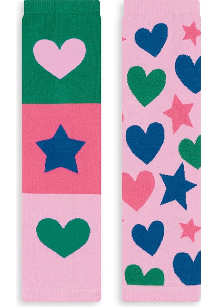 Yıldız Kalp Kız Çocuk Yeşil Pembe Tozluk fırsatları