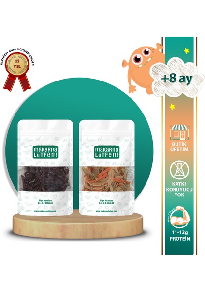 Bebek Erişte Seti Pancarlı ve Karışık Sebzeli 2'li 400 gr Sağlıklı Beslenme İçin