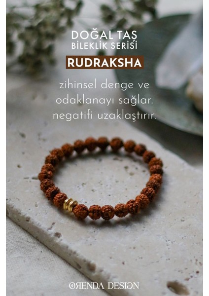 Rudraksha Doğal Taş Bileklik (Zihinsel Dengenin Anahtarı) Aa Kalite fırsatları