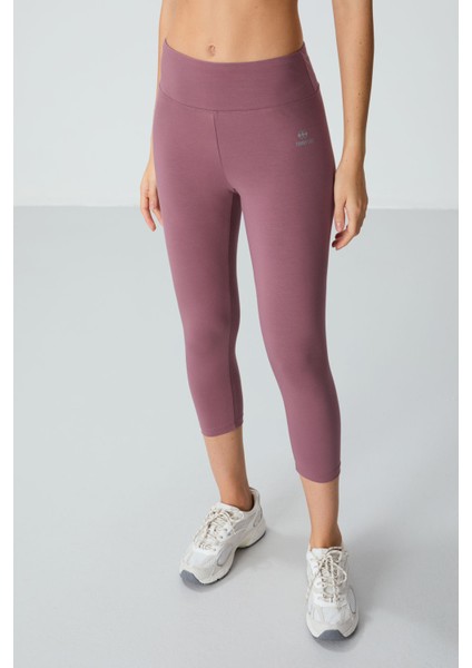 Gül Kurusu Yüksek Bel Slim Fit Dar Paça Kadın Kapri Tayt - 93097 fiyatları