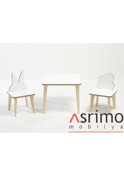 Yaz Sil Yüzeyli Çocuk Aktivite Masa Sandalye Takımı - Çift Sandalye