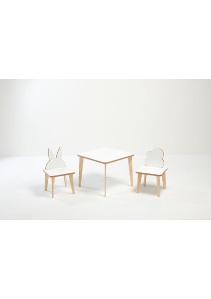 Yaz Sil Yüzeyli Çocuk Aktivite Masa Sandalye Takımı - Çift Sandalye