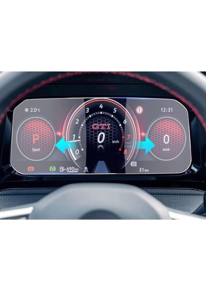 10 Inç Dijital Gösterge Ekran Koruyucu, Araç Için Güvenli ve Temiz Kullanım fırsatları