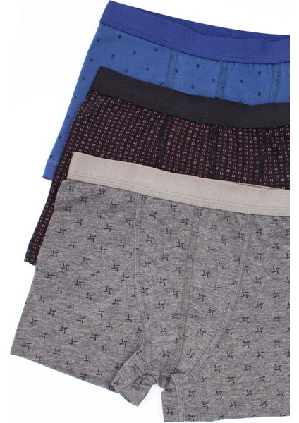 Erkek Çocuk Boxer 3'lü Baskılı (%96 Pamuk - %4 Elastan)