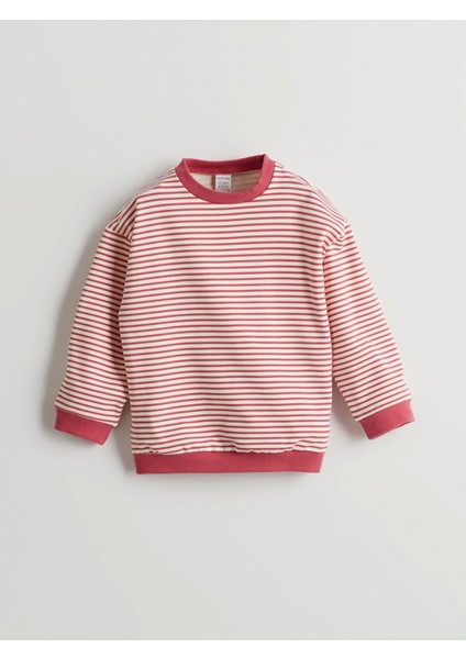 Lcw Baby Pembe Çizgili Kız Bebek Sweatshirt ve Tayt 2'li fiyatları