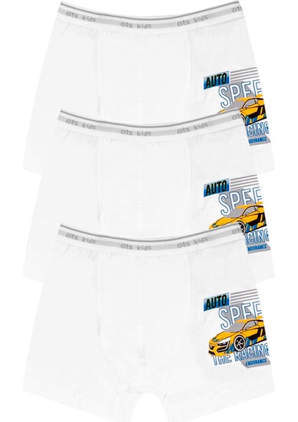 Erkek Çocuk Boxer 3'lü (%96 Pamuk - %4 Elastan)