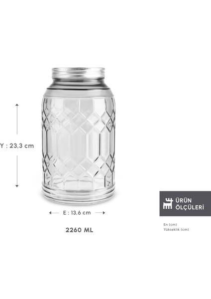 Storica Cam Kavanoz 2260 ml fiyatları