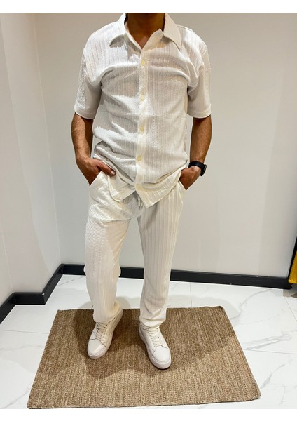 Jogger Pantolon Gömlek Takım Full Likra Yeni Model Uzun Kollu fiyatları