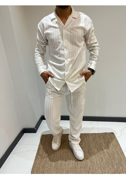 Jogger Pantolon Gömlek Takım Full Likra Yeni Model Uzun Kollu modelleri