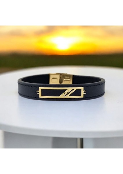 14 Ayar Altın Plakalı Idris Ismine Özel Siyah Derili Dikdörtgen Motifli Hediye BILEKLIK-446ISIM fiyatları