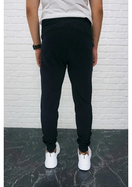 Erkek Lacivert Eşofman Altı Dalgıç Kumaş Paça Lastikli AS-133 fiyatları