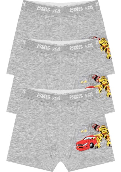 Erkek Çocuk Boxer 3'lü (%96 Pamuk - %4 Elastan)