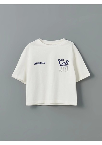 Lcw Kids Ekru Los Angeles Baskılı Kız Çocuk Tişört ve Eşofman Altı fiyatları