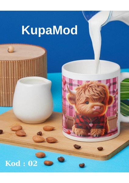 330ML Sevimli İnek Tasarımlı Seramik Kupa – KupaMod