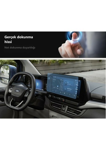 Ford Tourneo Custom Ekran Koruyucu 8 Inç Dijital Gösterge ve 13INÇ Multimedya 2'li Set