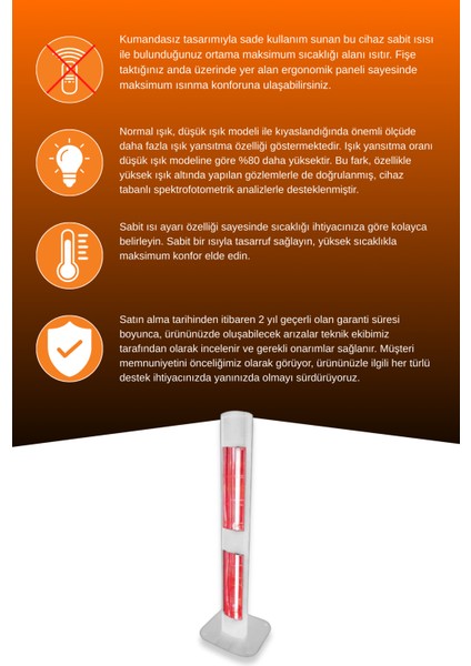 Aqua Mobil 1400 Watt GSA14VP Isısı Ayarlanabilir Elektrikli Infrared Isıtıcı-Beyaz modelleri