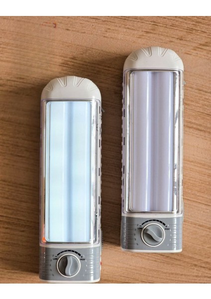 2'Li Şarjlı LED Işıldak Lamba – Işık Seviyesi Ayarlanabilir, Kamp ve Genel Amaçlı Taşınabilir Aydınlatma 2 Adet Bir Arada