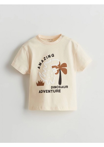 Lcw Baby Bej Dinazor Baskılı Erkek Bebek Tişört ve Pantolon 2'li fiyatları