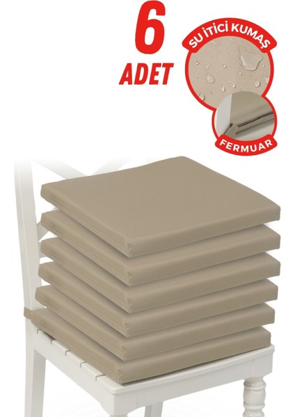 4'lı Sandalye Minderi Su Itici Kumaş 40X40 cm Sünger Sandalye Minderi Bağcıklı modelleri