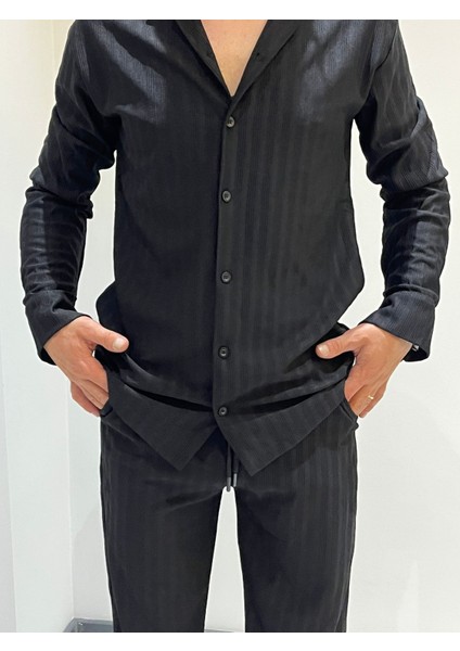 Jogger Pantolon Gömlek Takım Full Likra Yeni Model Uzun Kollu modelleri