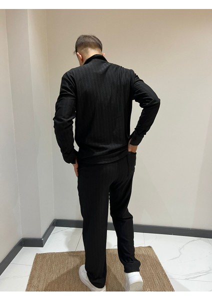 Jogger Pantolon Gömlek Takım Full Likra Yeni Model Uzun Kollu fırsatları