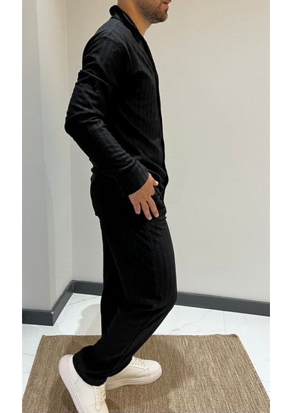 Jogger Pantolon Gömlek Takım Full Likra Yeni Model Uzun Kollu indirimleri