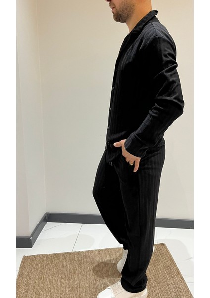 Jogger Pantolon Gömlek Takım Full Likra Yeni Model Uzun Kollu