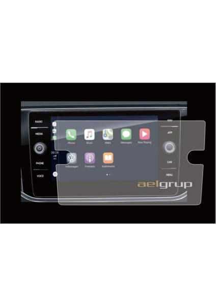 8 Inç Ekran Koruyucu, Passat B8 8.5 Navigasyon Için Temperli Cam