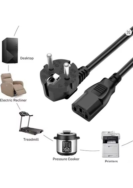 3 Metre Power Güç Kablosu Bilgisayar Kasa Monitör... 500W 3x0.75 mm fiyatları