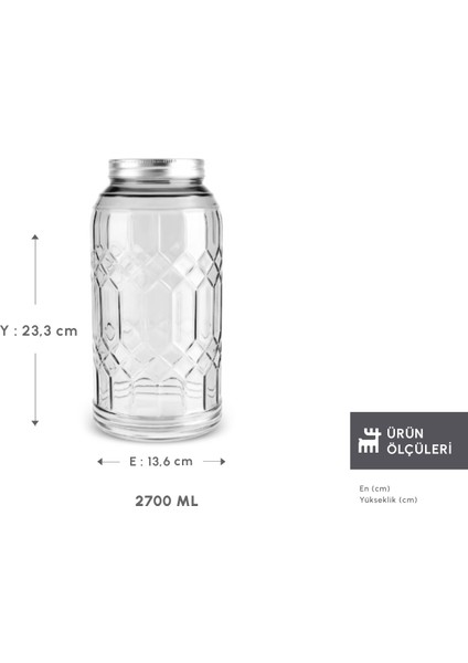 Storica Cam Kavanoz 2700 ml fiyatları