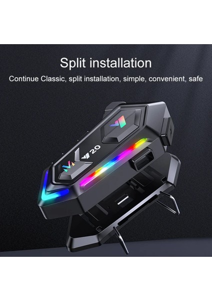 Y20 Motosiklet Bluetooth Kulaklık, 5.3 Çağrı, Gürültü Önleyici, Rgb Işık, Su Geçirmez modelleri