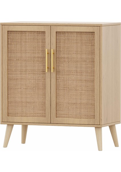 Rattan (Jüt Kumaş) Kapaklı Çok Amaçlı Dolap – %100 Mdf, Şık ve Dayanıklı, 75 cm Genişlik, Mutfak – Salon – Antre Kullanımına Uygun modelleri