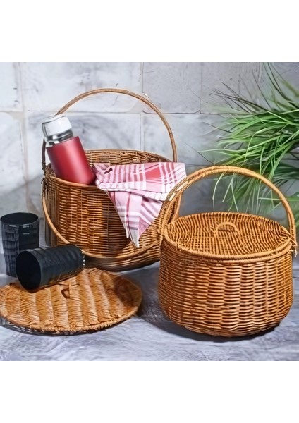 SPT-284 Yuvarlak Pıknık Sepetı Buyuk