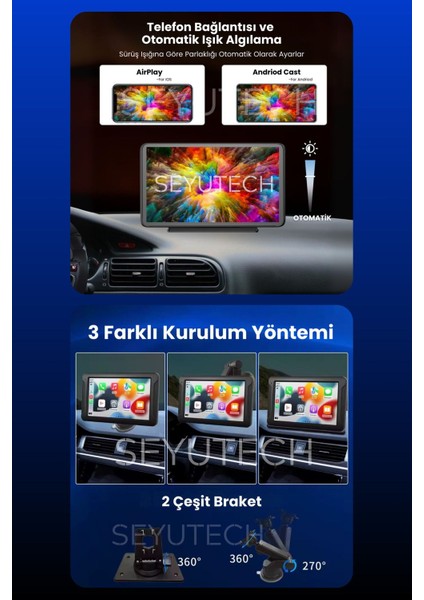 9.2 Inç 4K Ekranlı, Dokunmatik, Araç Içi Çok Fonksiyonlu Kamera Destekli Ekran indirimleri