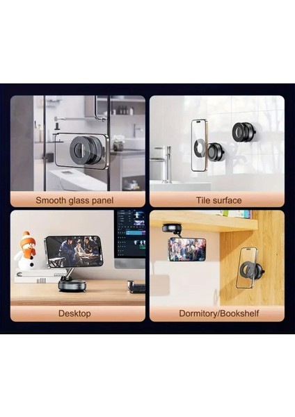 360° Döner Manyetik Telefon Tutucu Araç Içi Vakumlu Cam Vakum Standı Masa Üstü Mobil Telefon Stant modelleri