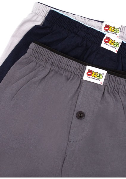 Erkek Çocuk Boxer 3'lü Düğmeli (%100 Pamuk) indirimleri