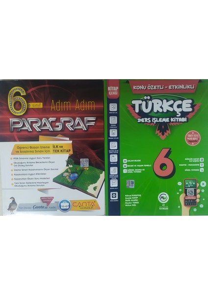 Yeni Müfredat 6.sınıf Türkçe Av Ders Işleme Kitabı+ Çanta Paragraf Soru Bankası