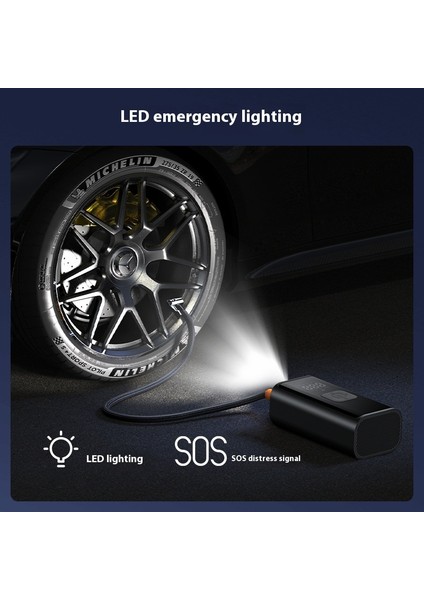 4500MAH Auhma Şarjlı LED Işıklı 150PSI LCD Ekranlı 78W Araç Bisiklet Motor Top Vs Şişirme Kompresörü