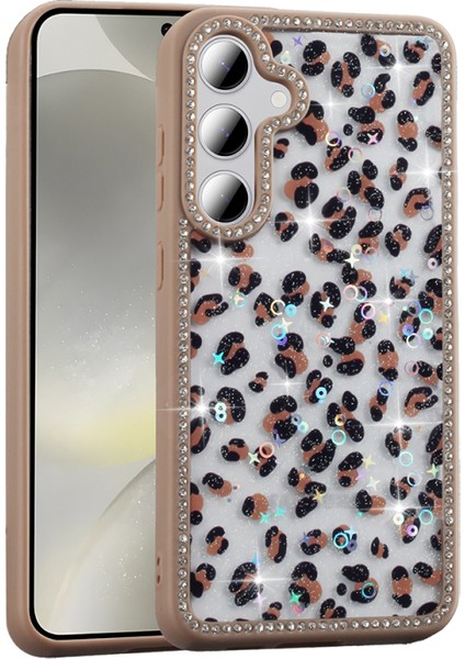 Samsung Galaxy S24 Fe Kılıf Taş ve Simle Süslenmiş Mossy Premium Silikon Kapak