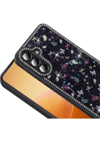 Samsung Galaxy S24 Fe Kılıf Taş ve Simle Süslenmiş Mossy Premium Silikon Kapak fiyatları