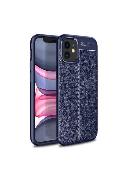iPhone 12 Mini Kılıf Deri Görünümlü Deriko Premium Silikon Kapak