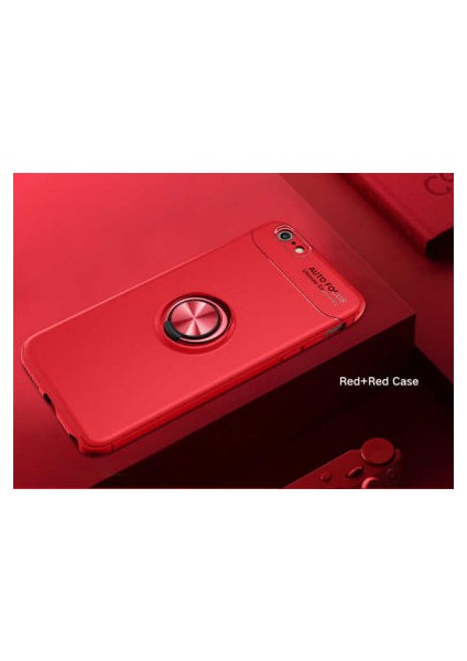 iPhone 6s Kılıf Manyetik (Metal) Yüzüklü ve Stant Olabilen Rewon Premium Silikon Kapak