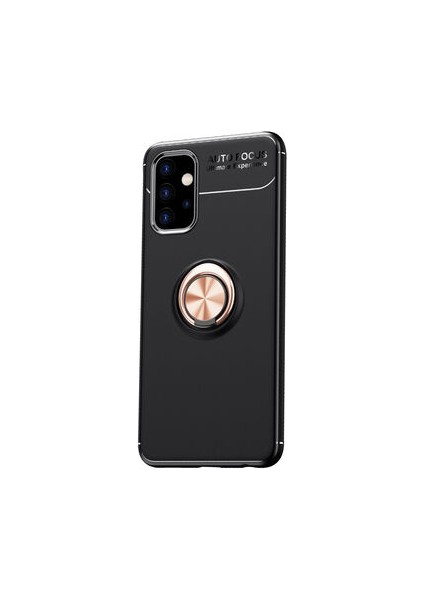 Samsung Galaxy A32 4g Kılıf Manyetik (Metal) Yüzüklü ve Stant Olabilen Rewon Premium Silikon Kapak