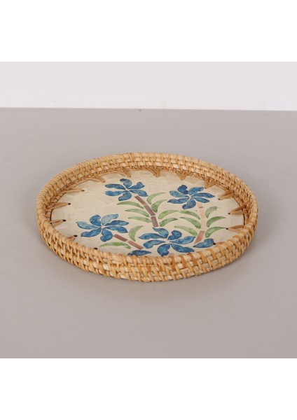 Mylamp Chara 21X2,5CM Sedefli Rattan Tepsi & Duvar Dekoru fiyatları