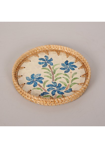 Mylamp Chara 21X2,5CM Sedefli Rattan Tepsi & Duvar Dekoru modelleri